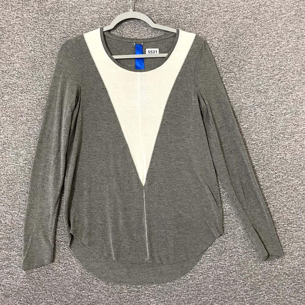 Kit & Ace Women's Size 6 Gray Long Sleeve Viscose Pullover Stretch Shirt